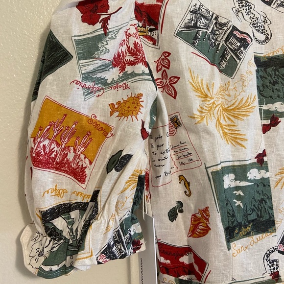 🍒NWT Reformation Carmelo Wrap Dress in Vacaciones - Picture 9 of 10